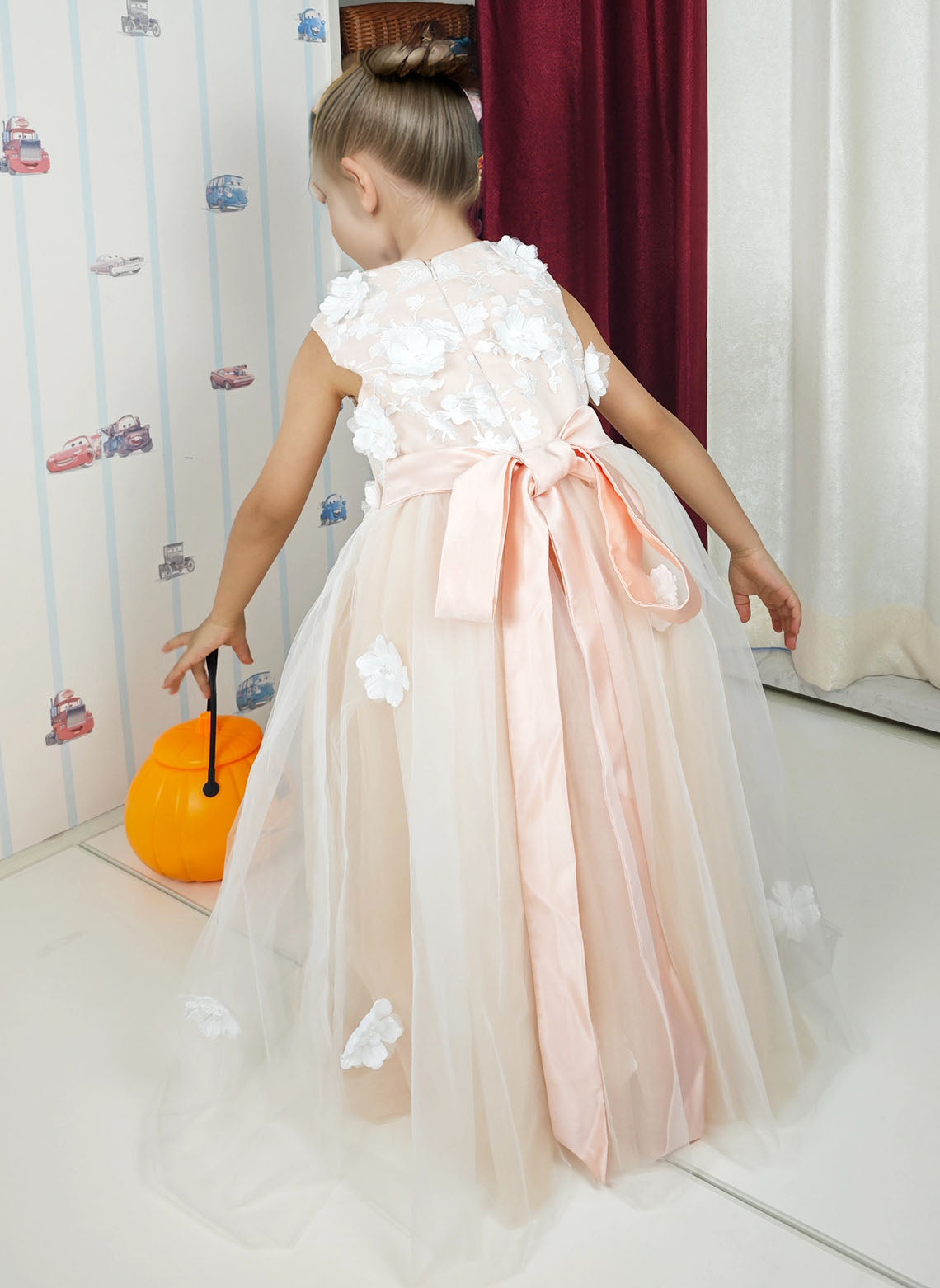 Floryme A-line Tulle Tea-Length Flower Girl Dress