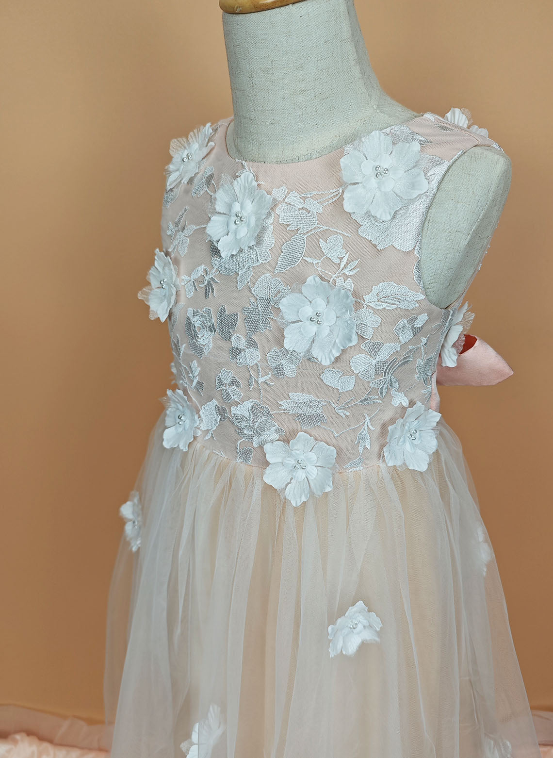 Floryme A-line Tulle Tea-Length Flower Girl Dress