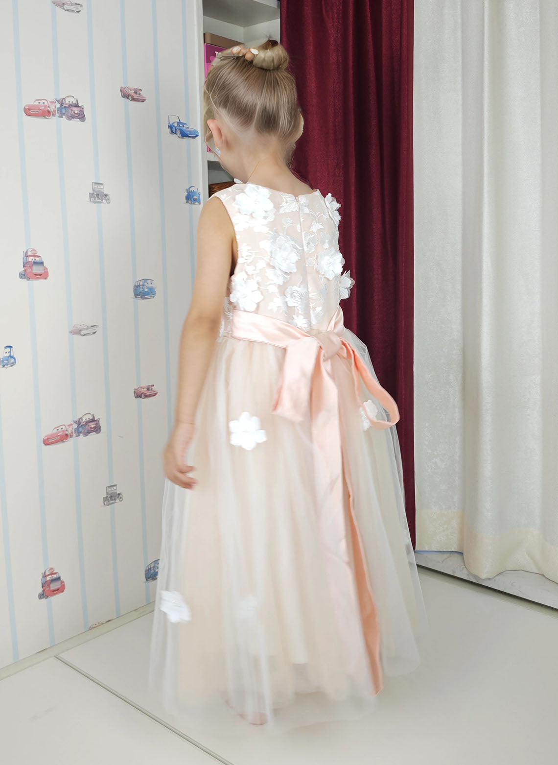 Floryme A-line Tulle Tea-Length Flower Girl Dress