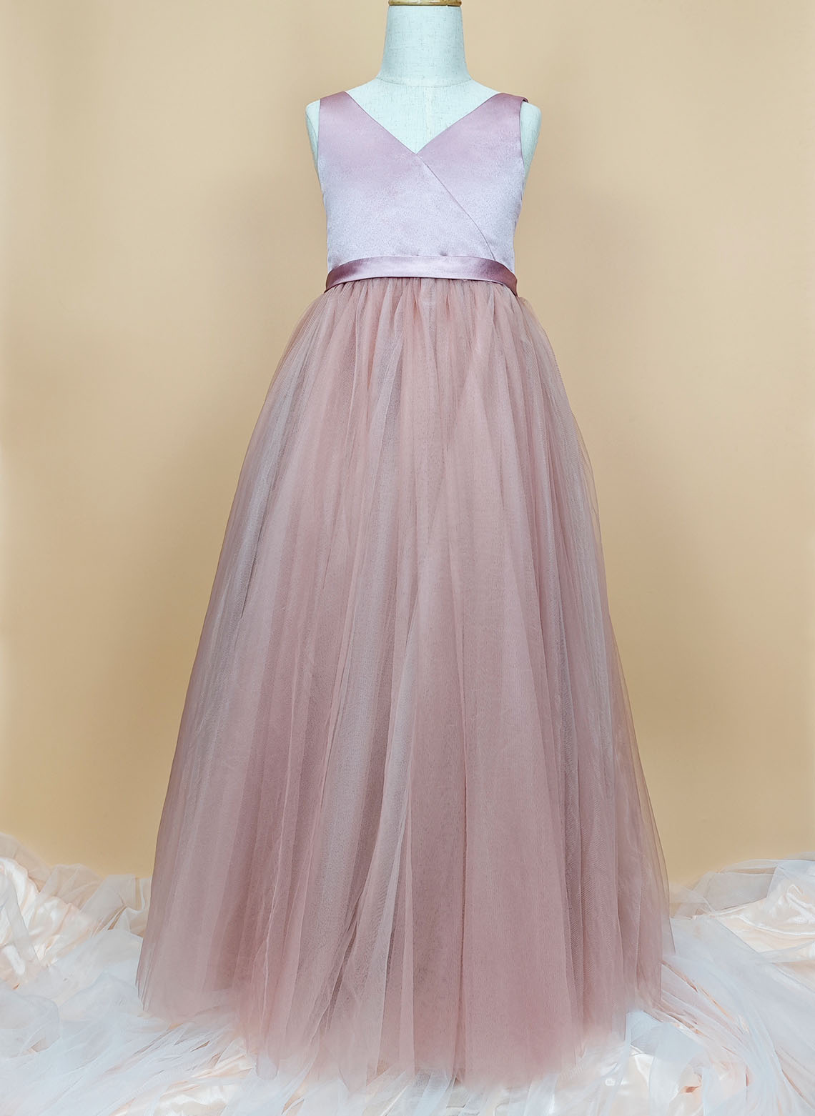 Floryme Ball-Gown/Princess Satin/Tulle Floor-length Dress