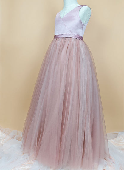 Floryme Ball-Gown/Princess Satin/Tulle Floor-length Dress