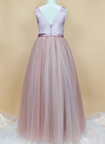 Floryme Ball-Gown/Princess Satin/Tulle Floor-length Dress