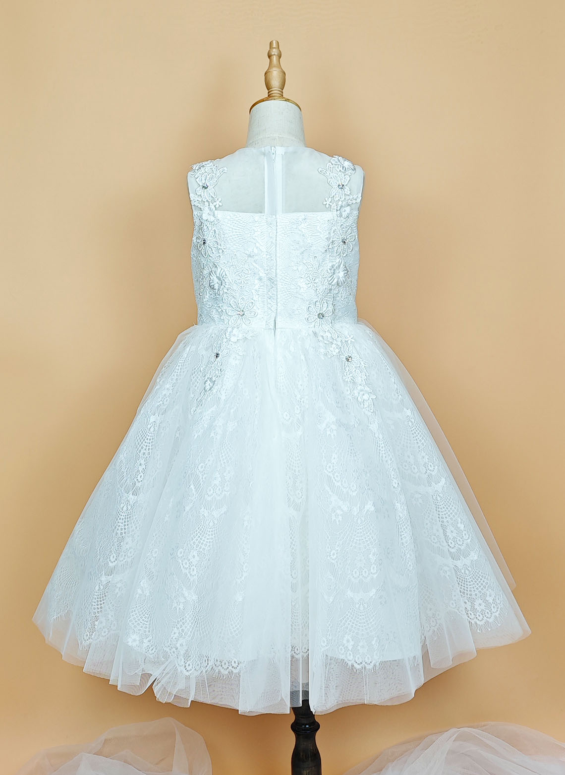 Floryme A-line Tulle/Lace Knee-Length Flower Girl Dress