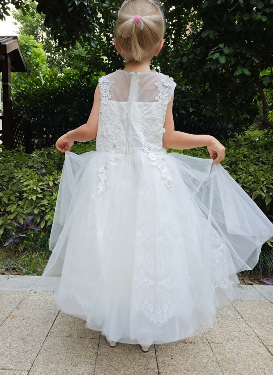 Floryme A-line Tulle/Lace Knee-Length Flower Girl Dress