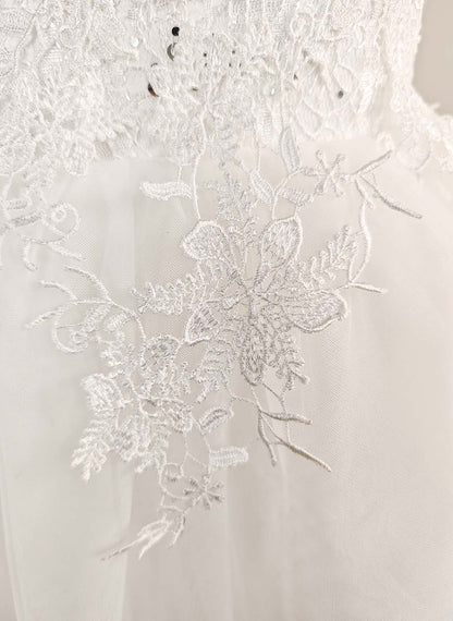 Floryme Ball-Gown/Princess Scoop Lace/Tulle Tea-Length Flower Girl Dress