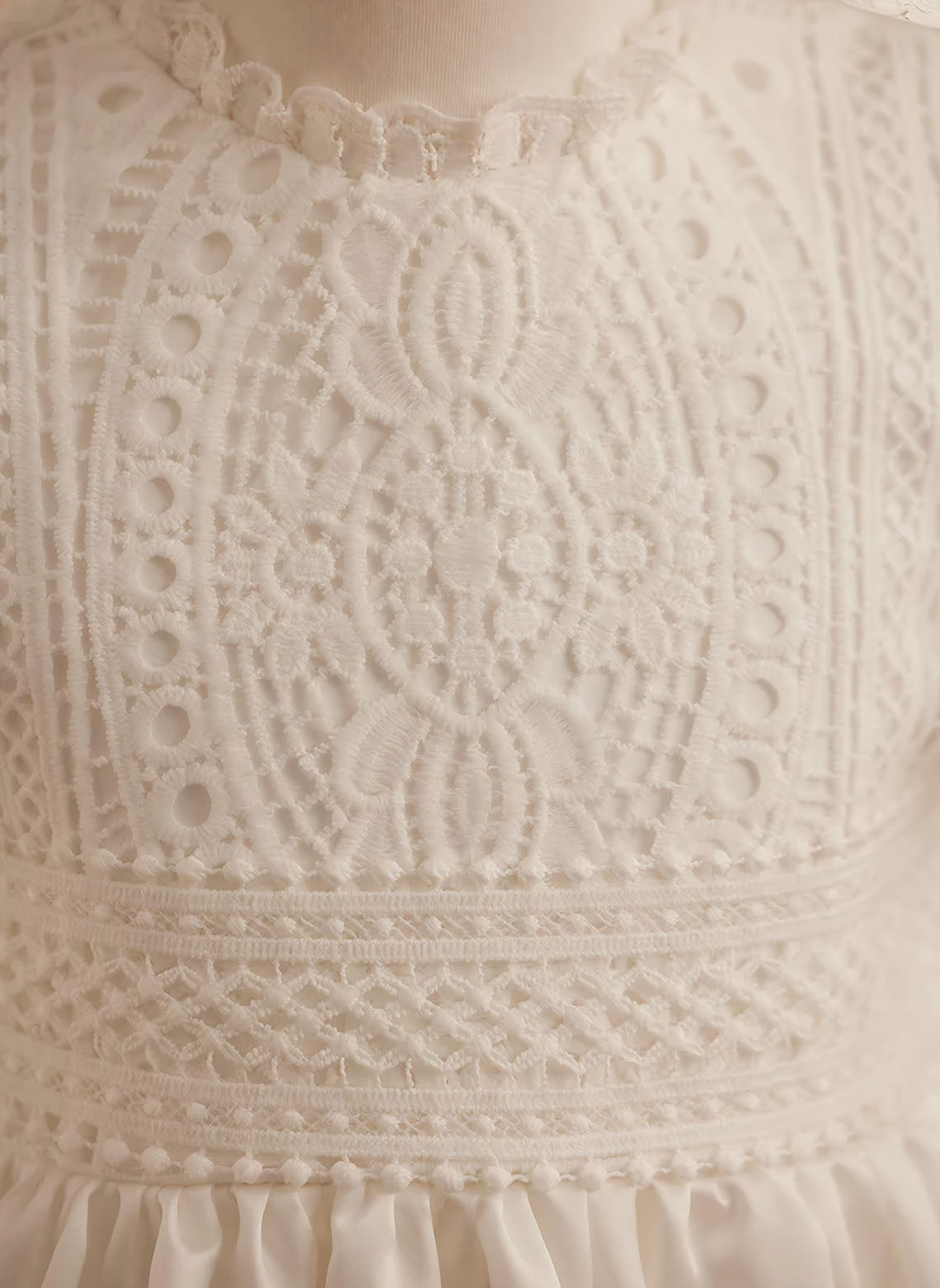 Floryme Vintage Lace Tea Length Dress | Communion & Garden Party Gown