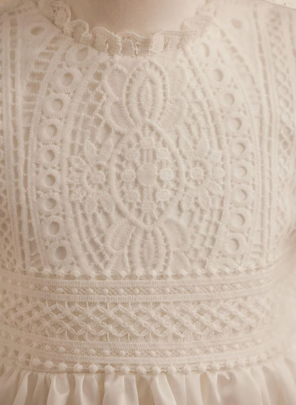 Floryme Vintage Lace Tea Length Dress | Communion & Garden Party Gown