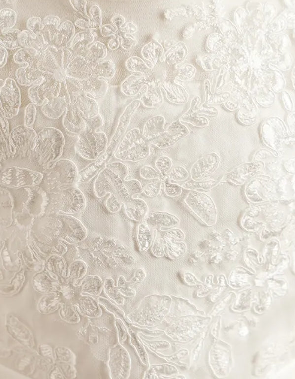 Floryme A-line Scoop Tulle Lace Tea-Length Flower Girl Dress