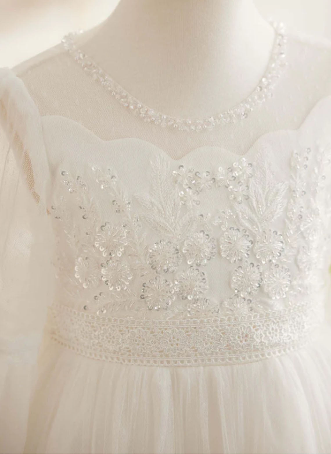 Floryme Vintage Lace Maxi Communion Dress & Portrait Gown