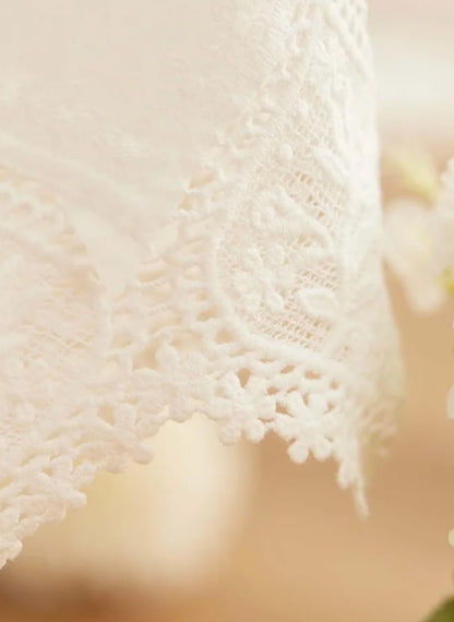 Floryme Vintage Lace Tea Length Communion Dress, Junior Bridesmaid Dress & Garden Party Gown