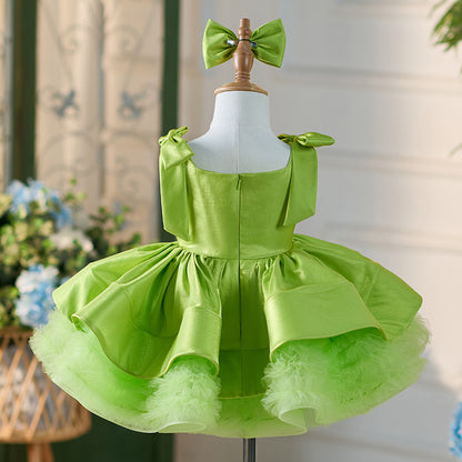 Floryme Bow Knee-length Toddler Birthday Dress