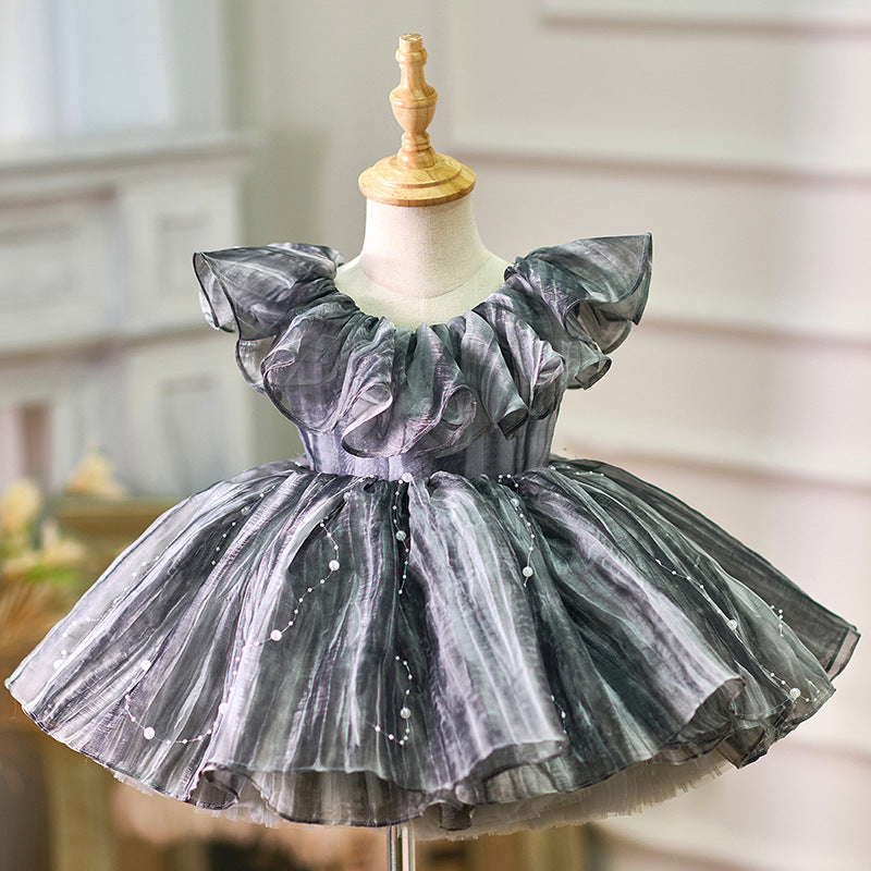 Floryme Princess  Chiffon Knee-length Toddler Birthday Dress