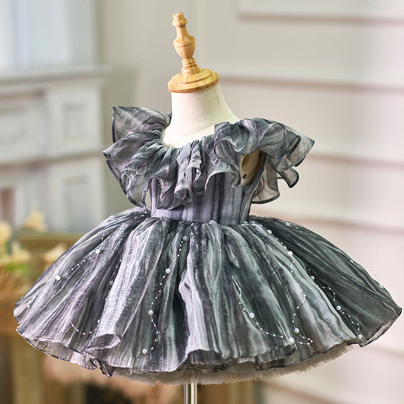 Floryme Princess  Chiffon Knee-length Toddler Birthday Dress