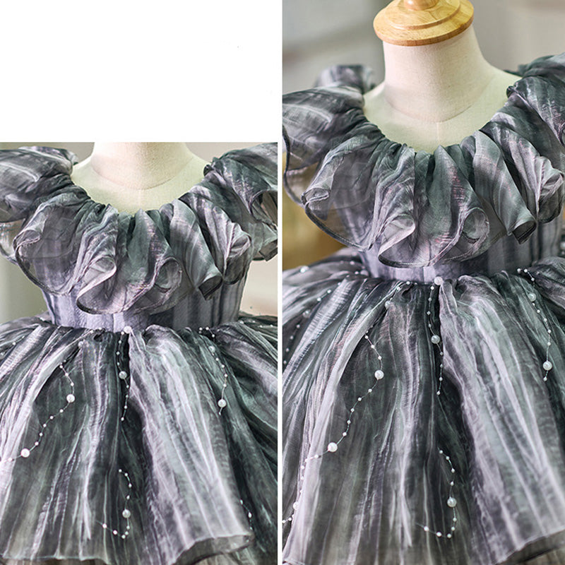 Floryme Princess  Chiffon Knee-length Toddler Birthday Dress