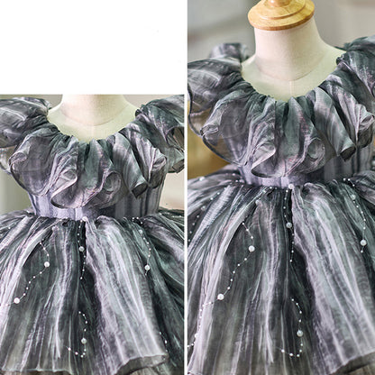 Floryme Princess  Chiffon Knee-length Toddler Birthday Dress