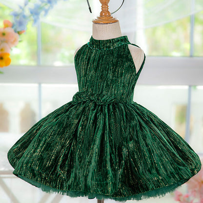 Floryme High Neck Knee-length Baby Girl Birthday Dress