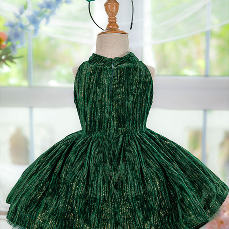 Floryme High Neck Knee-length Baby Girl Birthday Dress