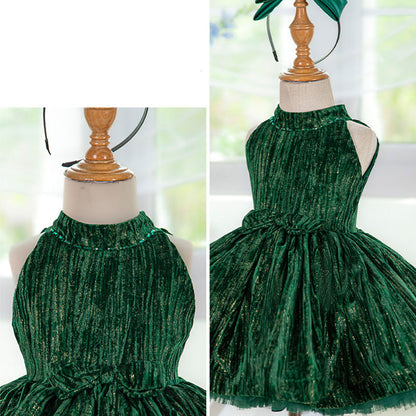 Floryme High Neck Knee-length Baby Girl Birthday Dress