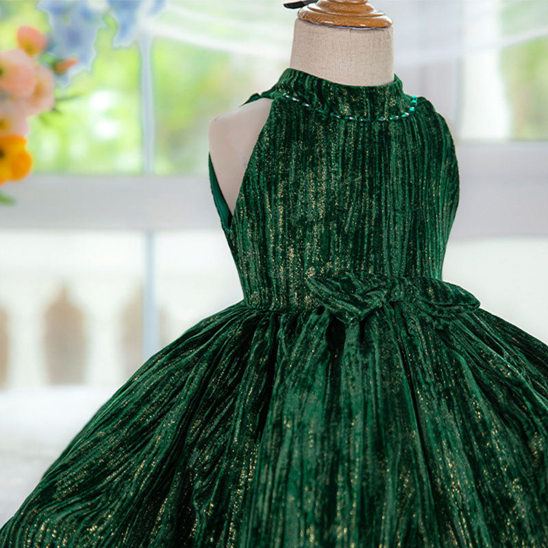 Floryme High Neck Knee-length Baby Girl Birthday Dress