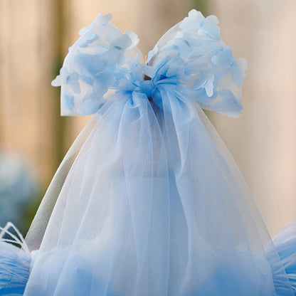 Floryme 3D Butterfly Knee-length Puffy Sleeves Toddler Birthday Dress