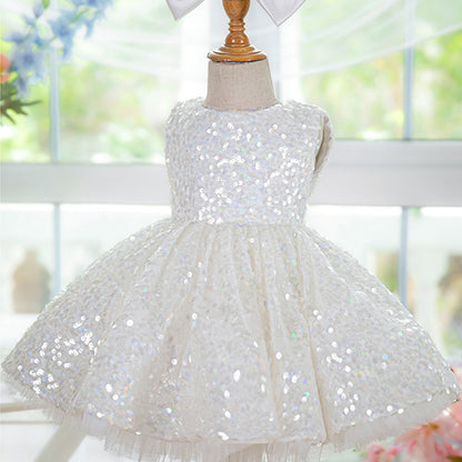 Floryme Princess Sequined Knee-length Toddler Birthday Dress