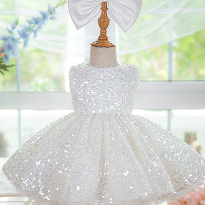Floryme Princess Sequined Knee-length Toddler Birthday Dress