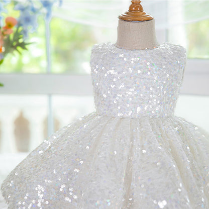Floryme Princess Sequined Knee-length Toddler Birthday Dress