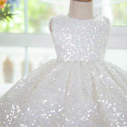 Floryme Princess Sequined Knee-length Toddler Birthday Dress