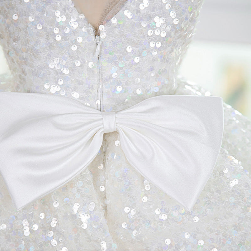 Floryme Princess Sequined Knee-length Toddler Birthday Dress