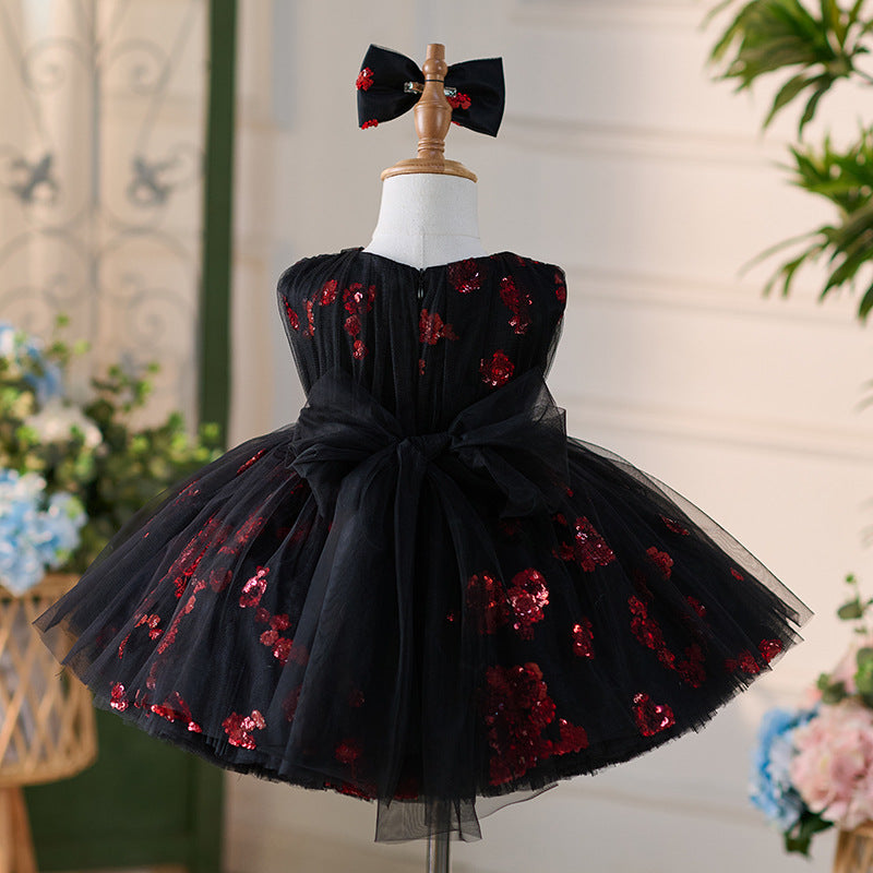 Floryme Princess Tulle Knee-length Baby Girl Birthday Dress