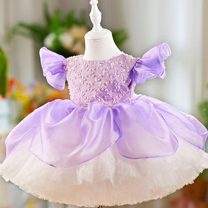 Floryme Princess Knee-length Baby Girl Birthday Dress