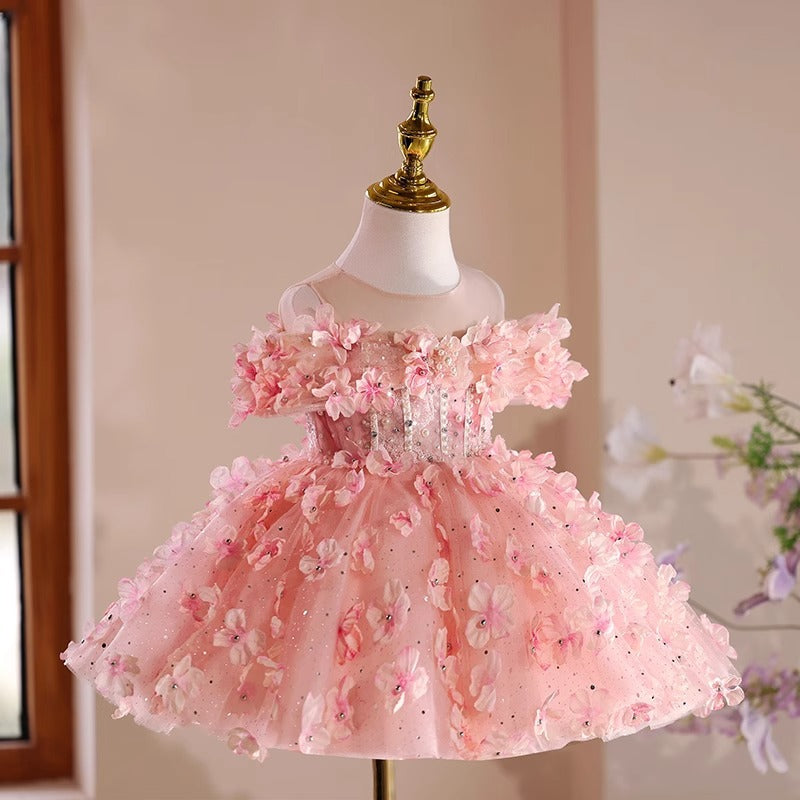 Floryme Princess Knee-length Toddler Birthday Dress