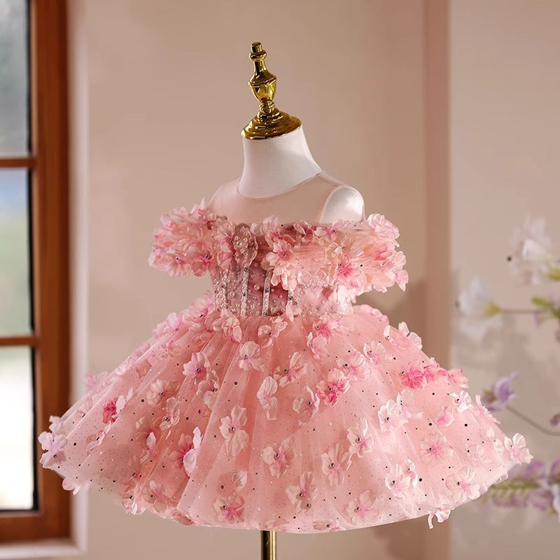Floryme Princess Knee-length Toddler Birthday Dress