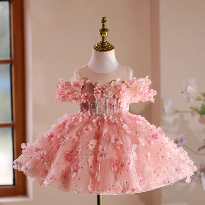 Floryme Princess Knee-length Toddler Birthday Dress