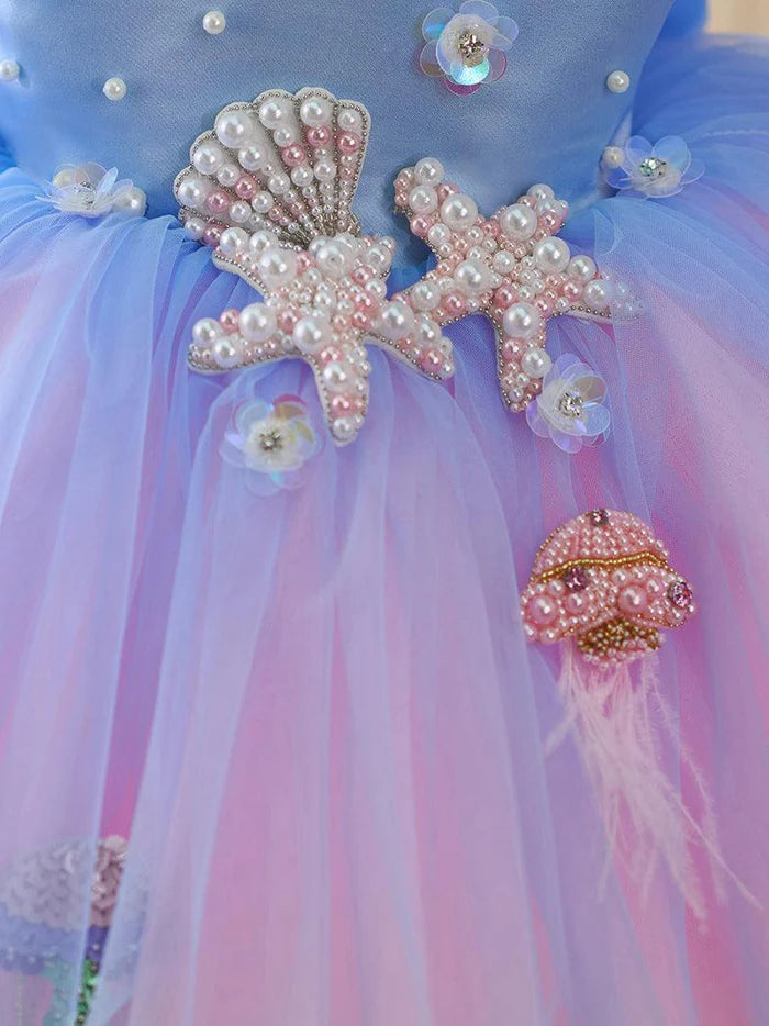 Floryme Satin/Tulle Knee-length Baby Girl Birthday Dress, Pageant & Themed Party Gown