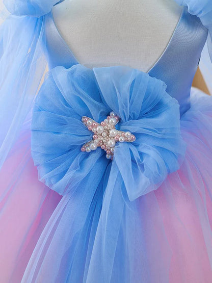 Floryme Satin/Tulle Knee-length Baby Girl Birthday Dress, Pageant & Themed Party Gown