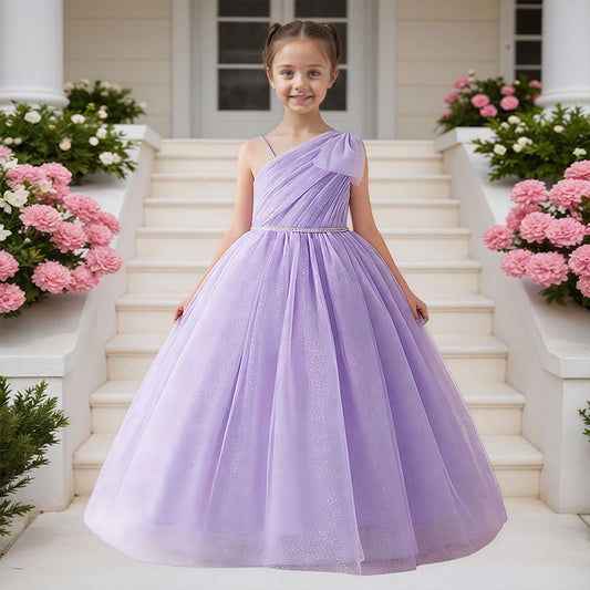 Floryme A-line Floor-Length 1st Birthday Dress and Pageant Dress