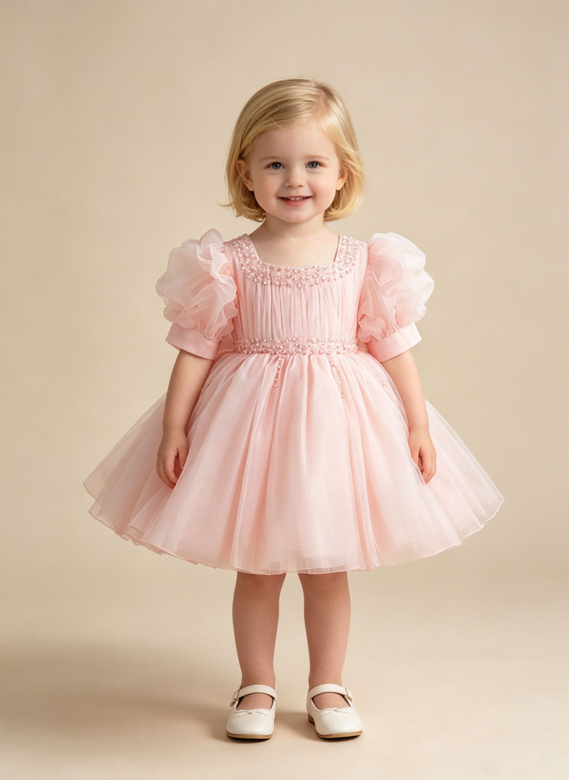 Floryme Tutu Organza Dress for Birthday Party & Flower Girl